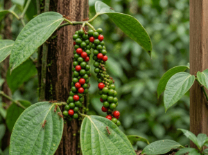 Pepper Pods on Vine